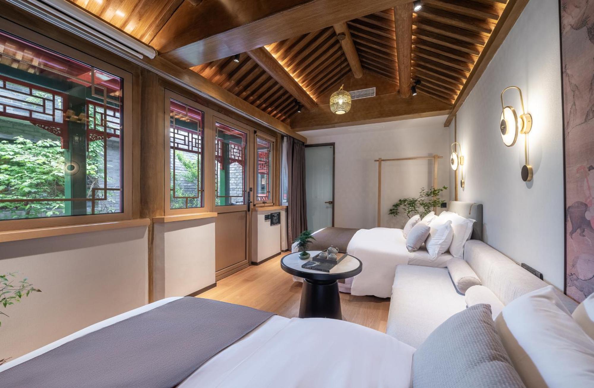 Xinxiang Yayuan Beijing Sihe Courtyard With Sky Garden Terrace Near Tiananmen Square Forbidden City Wangfujing Pedestrian Street And The Subway Экстерьер фото